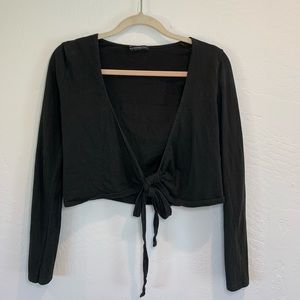 Brandy Long Sleeve Tie Top 🖤